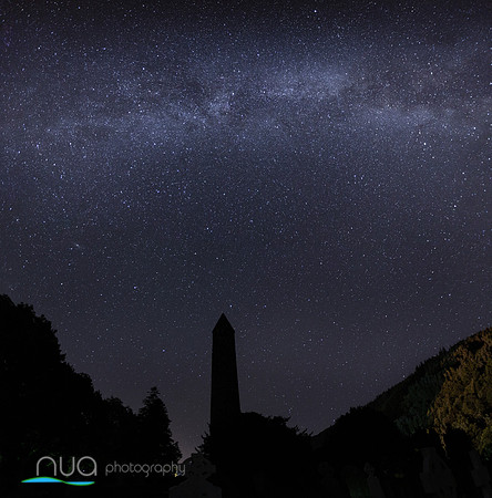 Round Tower Glendalough under the Milky Way