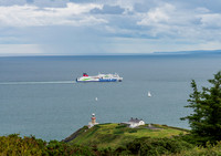 Ferry passing by The Baily Lighthouse 0612