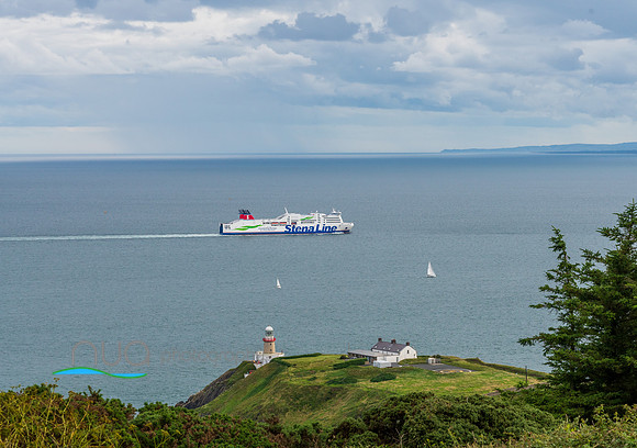 Ferry passing by The Baily Lighthouse 0612