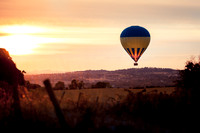 Hot Air Balloon Ride in the Evening Light over Slane Hill