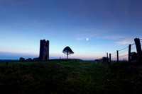 Moon rising over Slane Hill
