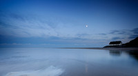 The Cottage on Laytown Beach as the tide come in