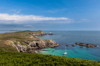 Yacht anchored off Saltee Island Great