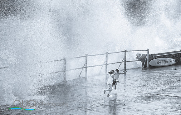 Dodging the waves in Tramore