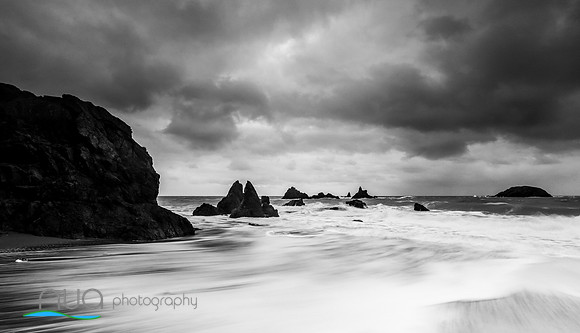 Rock formations on Kilfrassay Beach