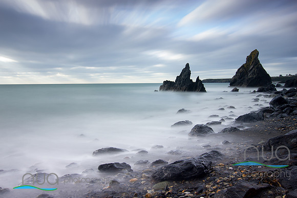 Ballyvooney Cove on the coastline of County Waterford Ireland