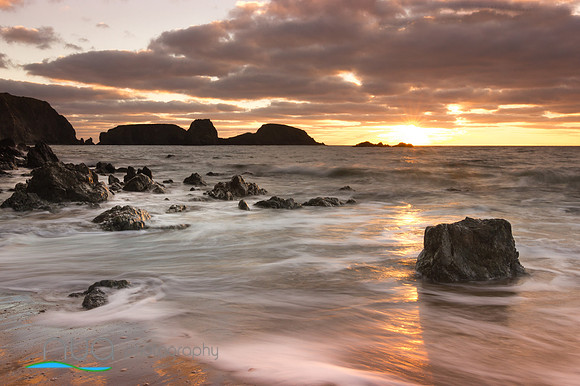 Kilfarassy beach Waterford Ireland at sunrise