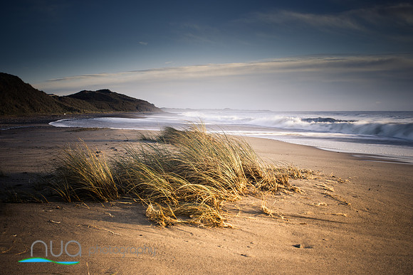 Ennereilly Beach in Wicklow with high tide