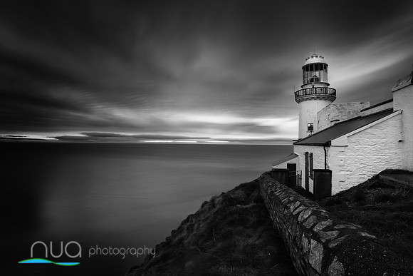 Wicklow Lighthouse B&W